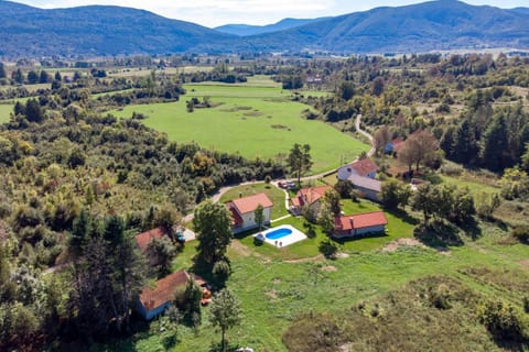 Natural landscape, Bird's eye view, Mountain view, Swimming pool