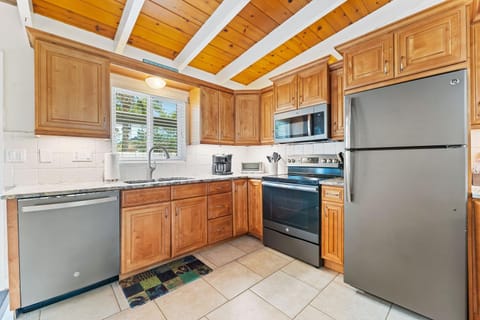 Kitchen or kitchenette, dishwasher, oven, stove