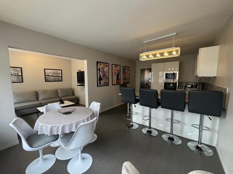 Living room, kitchen