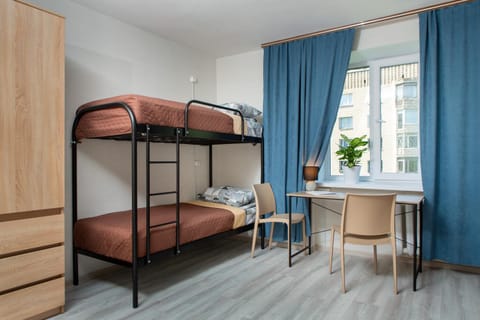 Bed, Photo of the whole room, Bedroom, bunk bed, hair dresser