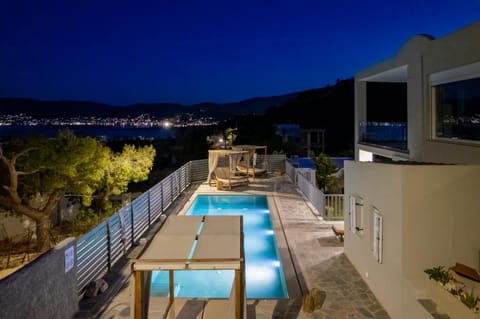 Night, Natural landscape, Mountain view, Pool view, Swimming pool