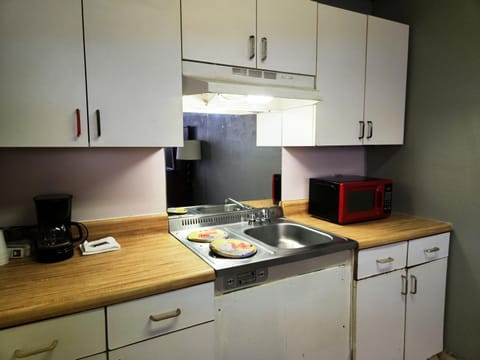 Coffee/tea facilities, Kitchen or kitchenette, minibar, stove