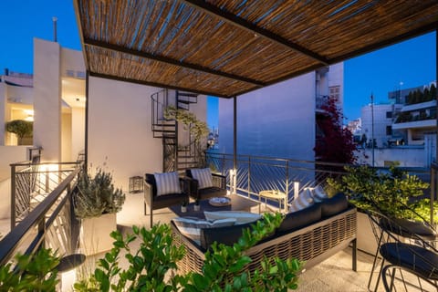 Night, Balcony/Terrace, Seating area