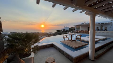 Lounge or bar, Swimming pool, Sunset