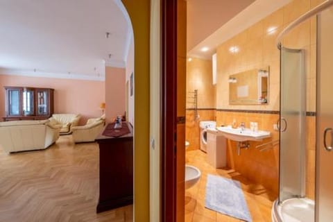 Shower, Toilet, Bathroom, Living room, Seating area, Bath, bidet, towels