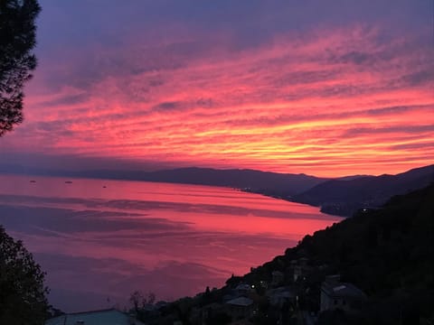 Natural landscape, Mountain view, Sea view, Sunset