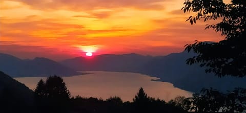 Nearby landmark, Natural landscape, Lake view, Sunset