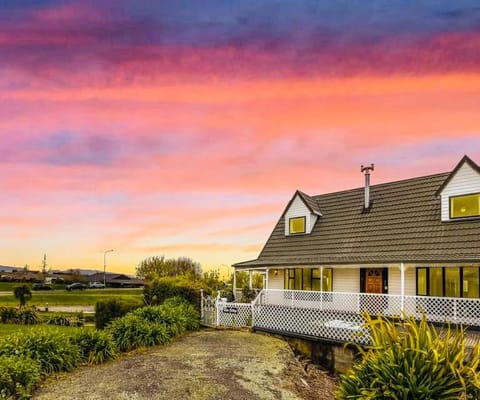 Property building, Natural landscape, Garden view, Sunset
