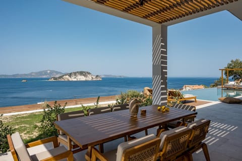 Patio, Natural landscape, Dining area, Sea view