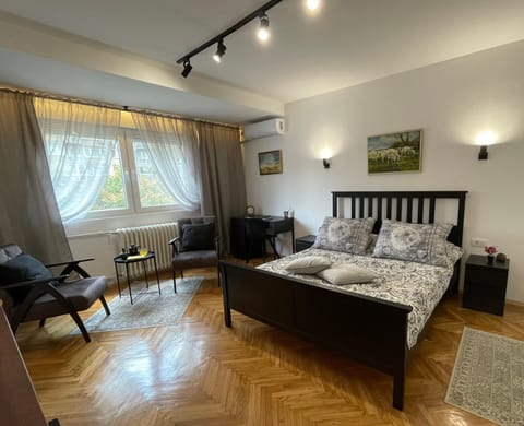 Bed, View (from property/room), Living room, Bedroom, City view, air conditioner, air conditioner