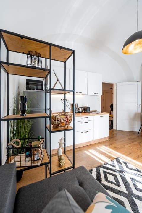 Kitchen or kitchenette, minibar, oven, stove, kitchen