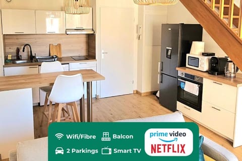 T3 Duplex Thonon Centre - Parking - Gare - Thermes Apartment in Thonon-les-Bains