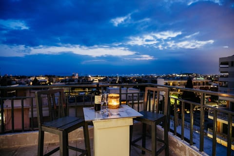 Property building, Patio, Day, Night, View (from property/room), Balcony/Terrace, City view