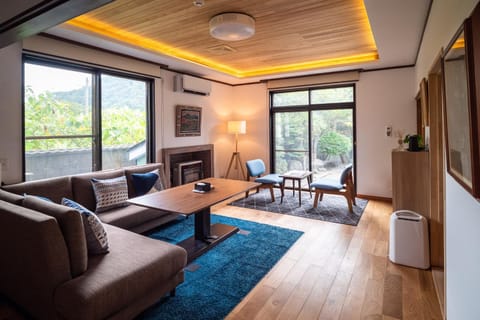 Property building, Living room, Dining area