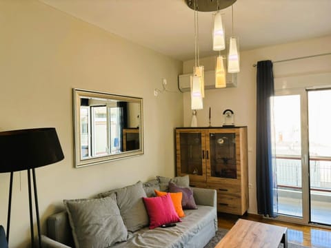 View (from property/room), Balcony/Terrace, Living room, Decorative detail, Seating area, hair dresser, wardrobe