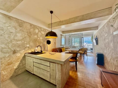 Living room, kitchen