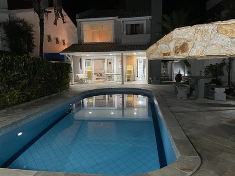 Night, Pool view, Swimming pool