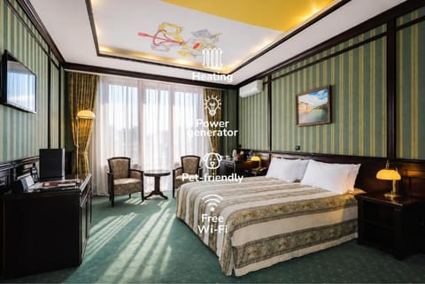 Bed, TV and multimedia, Living room, Seating area