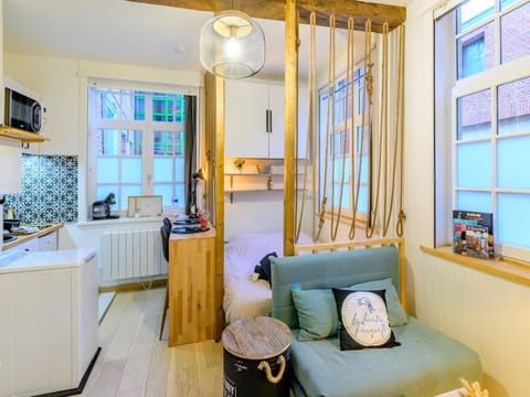 Bed, TV and multimedia, Kitchen or kitchenette, Living room, Photo of the whole room, Seating area, Dining area, Bedroom