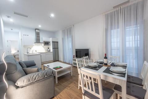 Kitchen or kitchenette, Living room, Dining area
