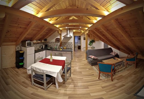 Kitchen or kitchenette, Living room, Seating area
