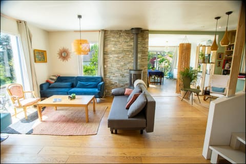 Living room, Seating area, Garden view