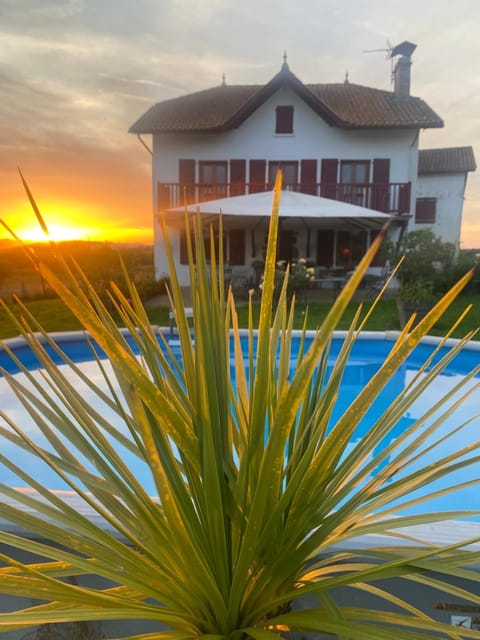 Property building, Pool view, Swimming pool, Sunset