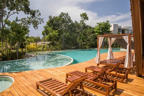 Pool view, Swimming pool, sunbed
