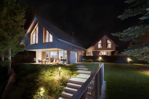 Property building, Night, Garden view