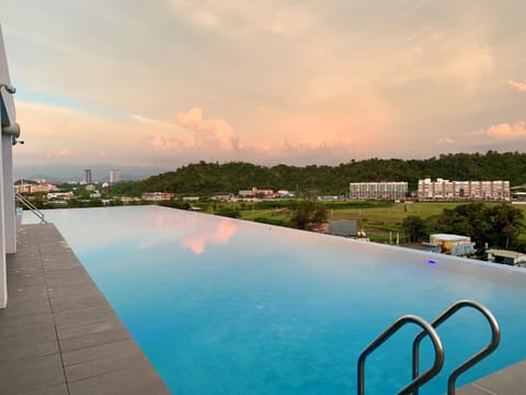 Swimming pool, Swimming pool, Sunset
