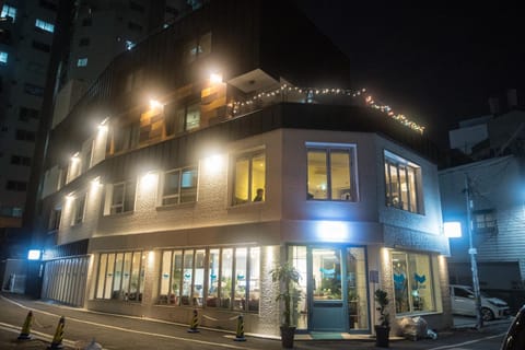 Property building, Night, View (from property/room), Street view, Quiet street view