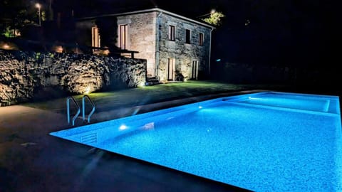 Property building, Night, Pool view, Swimming pool