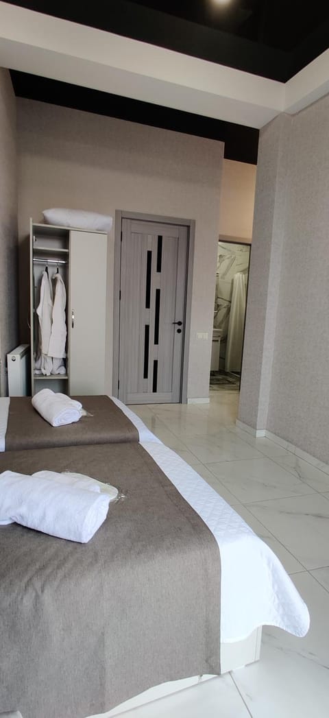 Bed, Balcony/Terrace, Photo of the whole room, Bedroom, towels, wardrobe