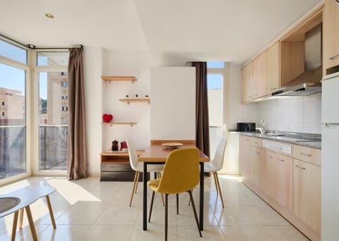 Living room, kitchen