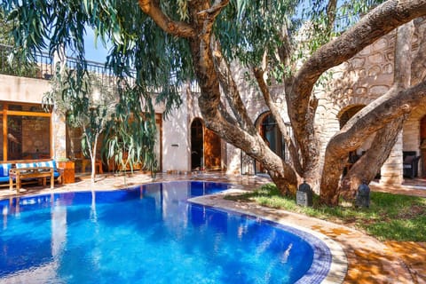 Property building, Patio, Spring, Day, Garden, Garden view, Pool view, Swimming pool, sunbed