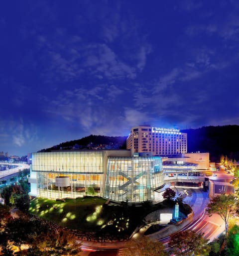 Property building, Night, Bird's eye view