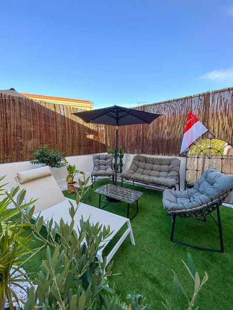 Garden, Garden, Balcony/Terrace, Garden view, sunbed