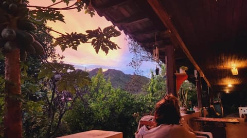 Natural landscape, View (from property/room), Balcony/Terrace, Dining area, Mountain view