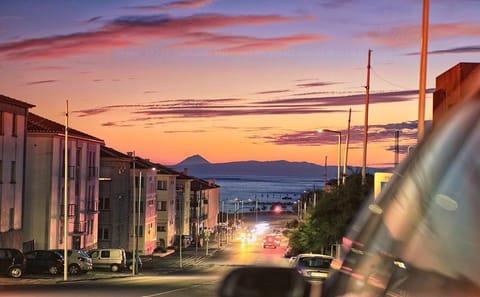 Neighbourhood, Natural landscape, Sea view, Street view, Sunset