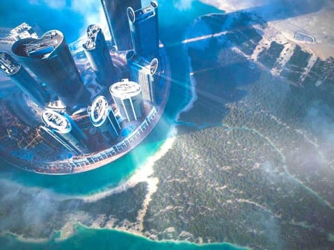 Natural landscape, Bird's eye view, City view