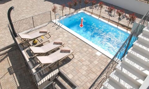 Patio, Balcony/Terrace, Pool view, Swimming pool, sunbed