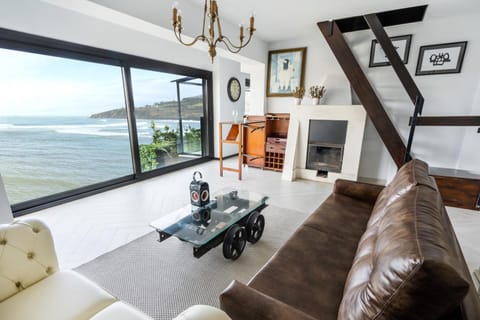 Natural landscape, Living room, Seating area, Sea view