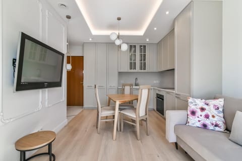 Kitchen or kitchenette, Living room, Dining area