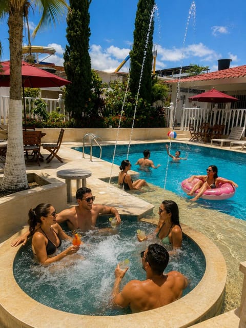 Day, People, Natural landscape, Hot Tub, Pool view, Swimming pool, group of guests, sunbed