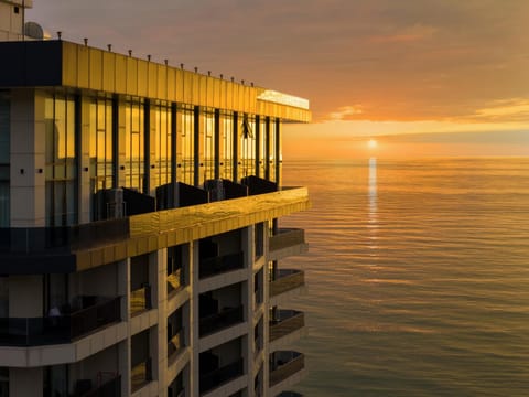 Property building, Natural landscape, Sea view, Sunset