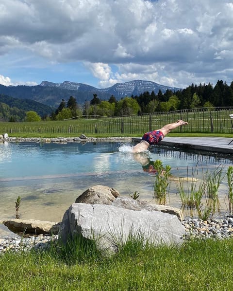 Spring, Natural landscape, Mountain view, Swimming pool