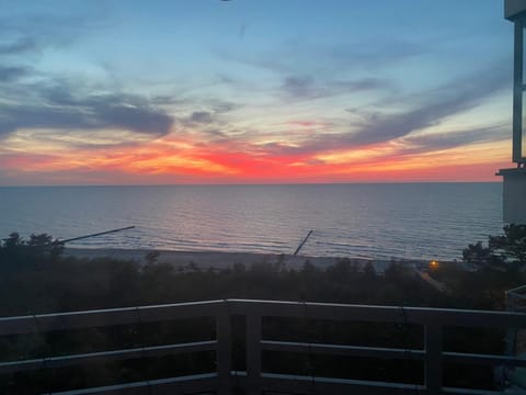 Beach, Sea view, Sunset