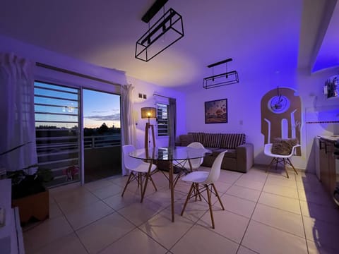 Living room, Seating area, Dining area, City view