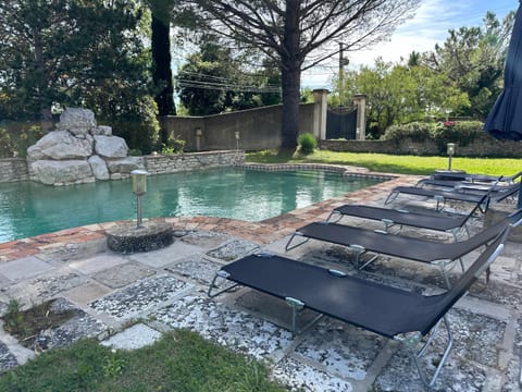 Spring, Day, Natural landscape, Garden, Garden view, Pool view, Swimming pool, sunbed