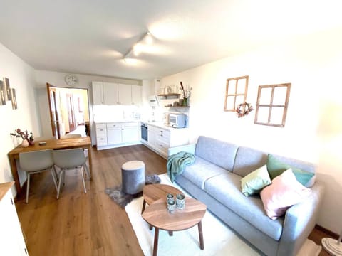 Living room, kitchen